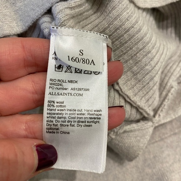 Allsaints Rio Roll Neck Wool Blend Sweater - Picture 7 of 9